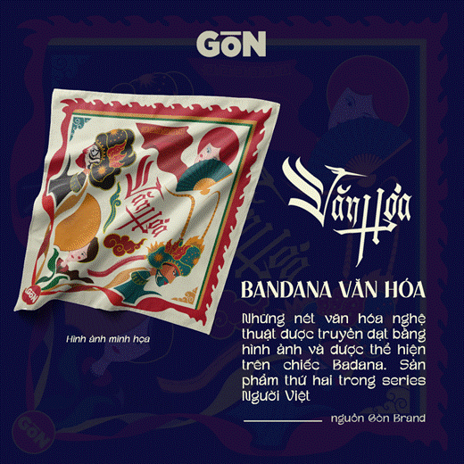 Khăn bandana “VĂN HÓA” của Gòn Brand
