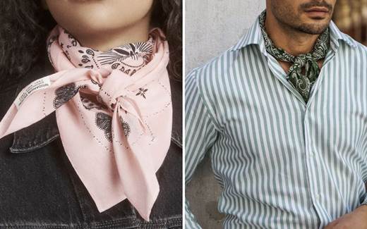 Thắt khăn bandana quanh cổ

