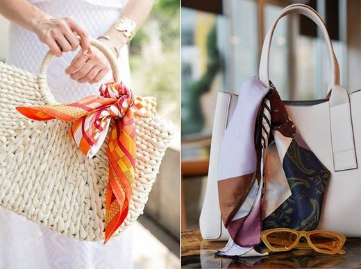 Trang trí túi xách bằng khăn bandana